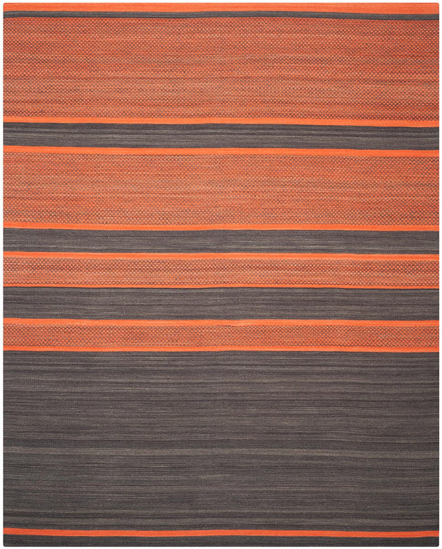 Safavieh Kilim Klm952C Dark Grey / Orange Rugs - Safavieh - klm952c - 4