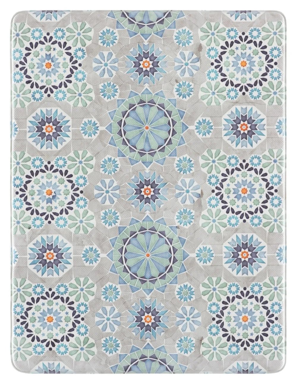 Safavieh Kitchen Mat 500 1'-6" x 2'-0" Rug in Ivory / Blue
