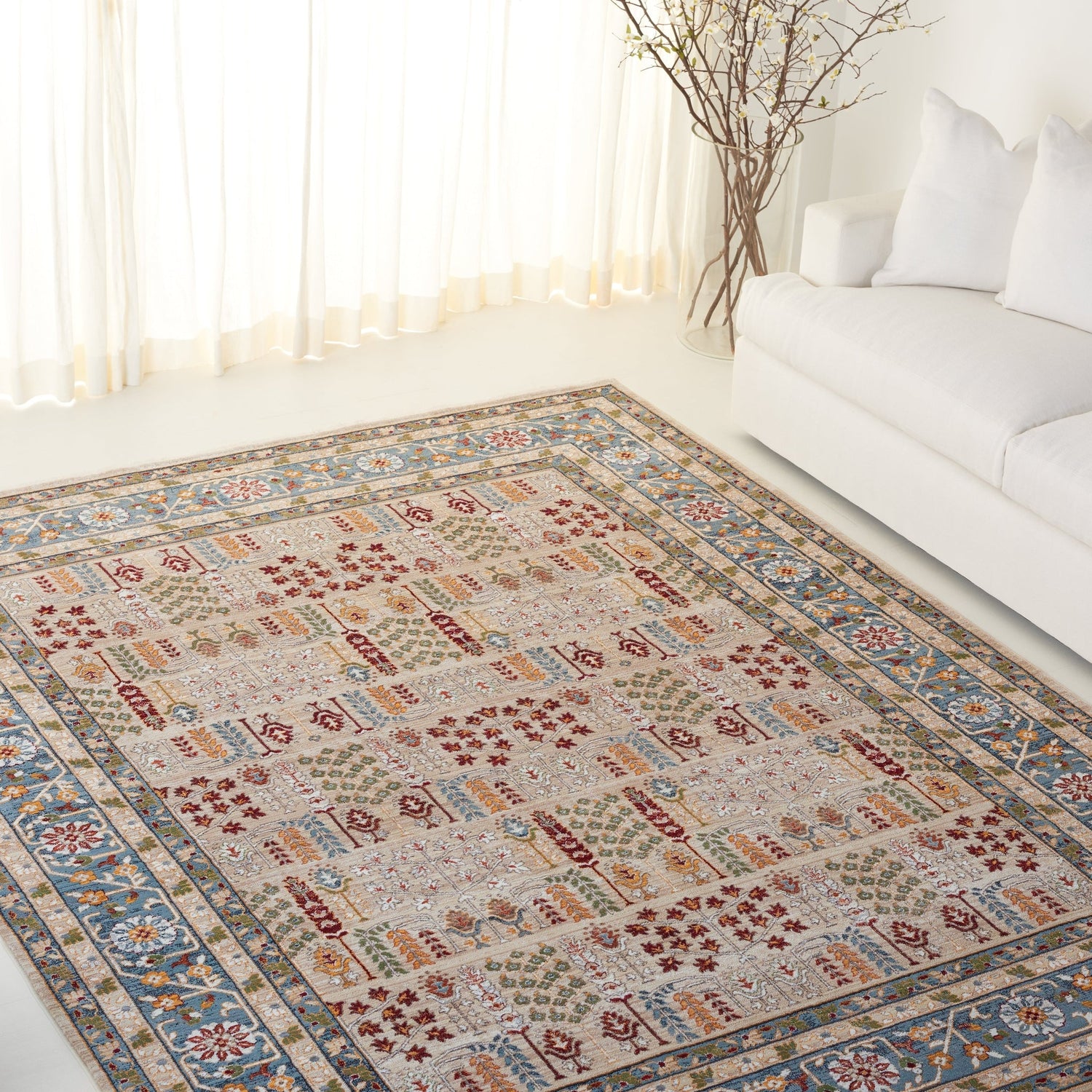 Safavieh Lauren Ralph Lauren Lrl1112B Beige/Blue Rug - Safavieh - lrl1112b - 4