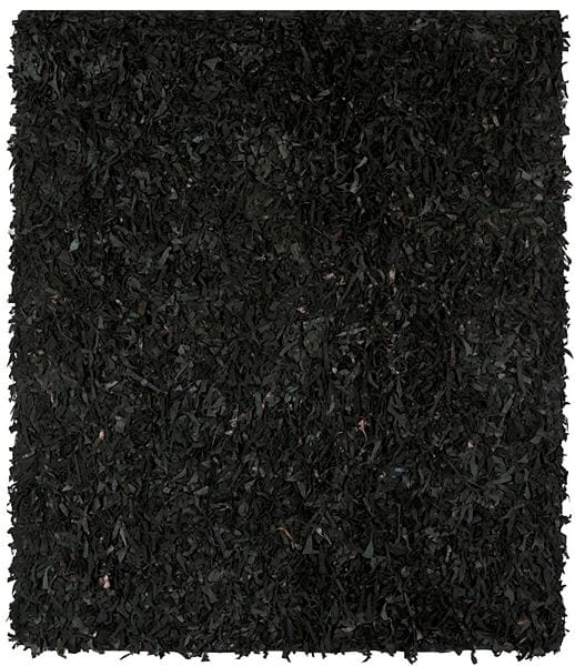 Safavieh Leather Shag Lsg511A Black Rugs - Safavieh - lsg511a - 6sq