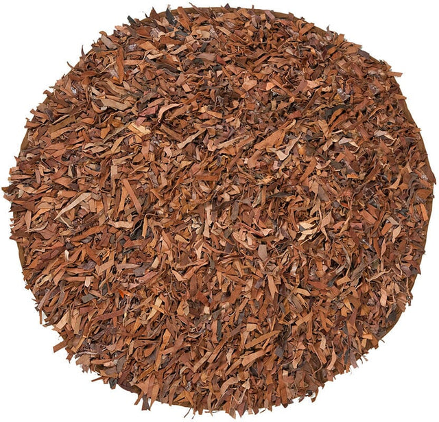 Safavieh Leather Shag Lsg511B Saddle Rugs - Safavieh - lsg511b - 4r