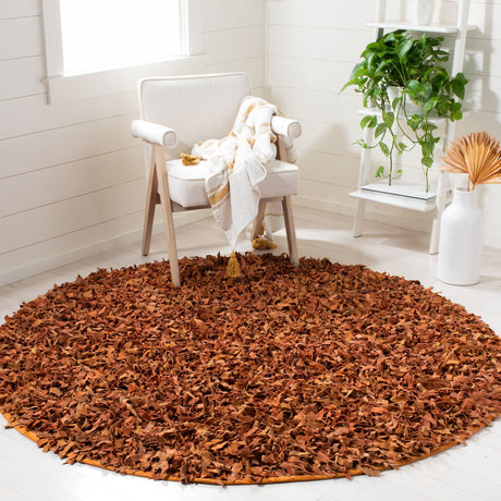 Safavieh Leather Shag Lsg601P Orange Rugs - Safavieh - lsg601p - 6r