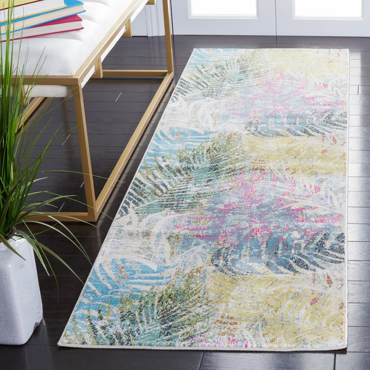 Safavieh Lillian Lln307Y Green/Blue Rugs - Safavieh - lln307y - 7r