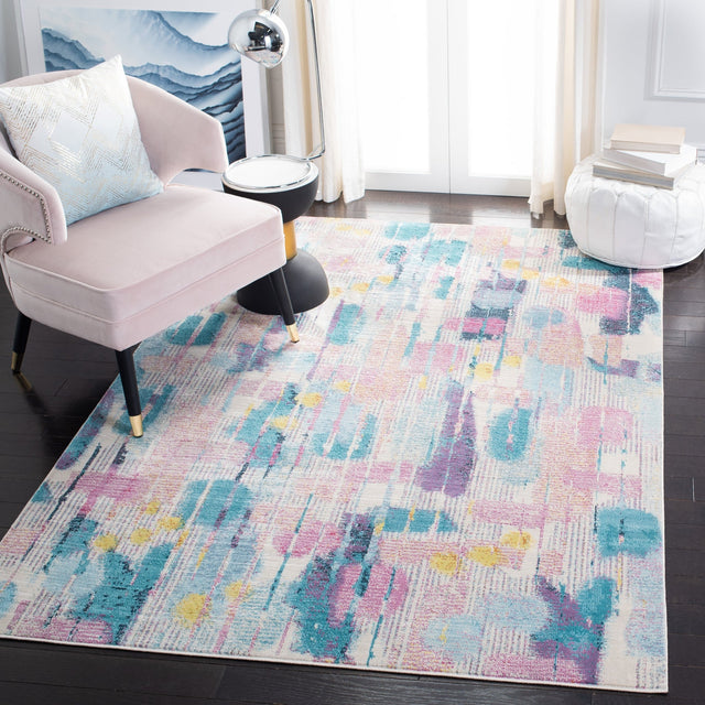 Safavieh Lillian Lln375U Pink/Turquoise Rugs - Safavieh - lln375u - 3