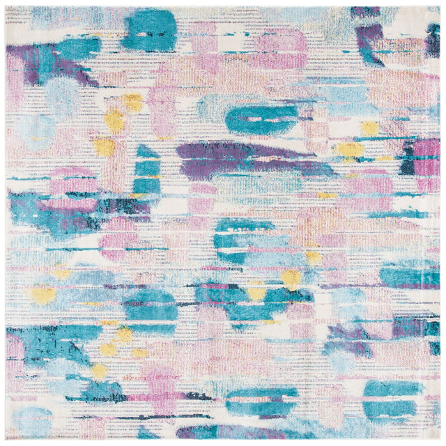 Safavieh Lillian Lln375U Pink/Turquoise Rugs - Safavieh - lln375u - 3sq