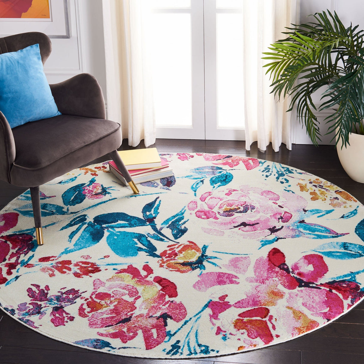 Safavieh Lillian Lln376A Ivory/Rose Rugs - Safavieh - lln376a - 7r