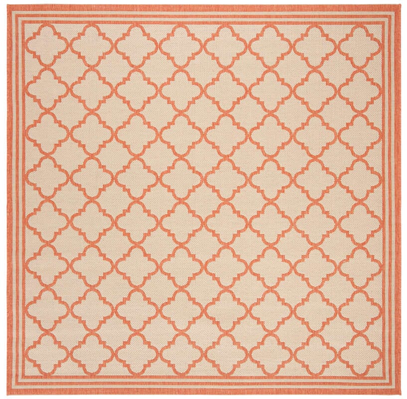 Safavieh Linden Lnd121R Cream / Rust Rugs - Safavieh - lnd121r - 6sq