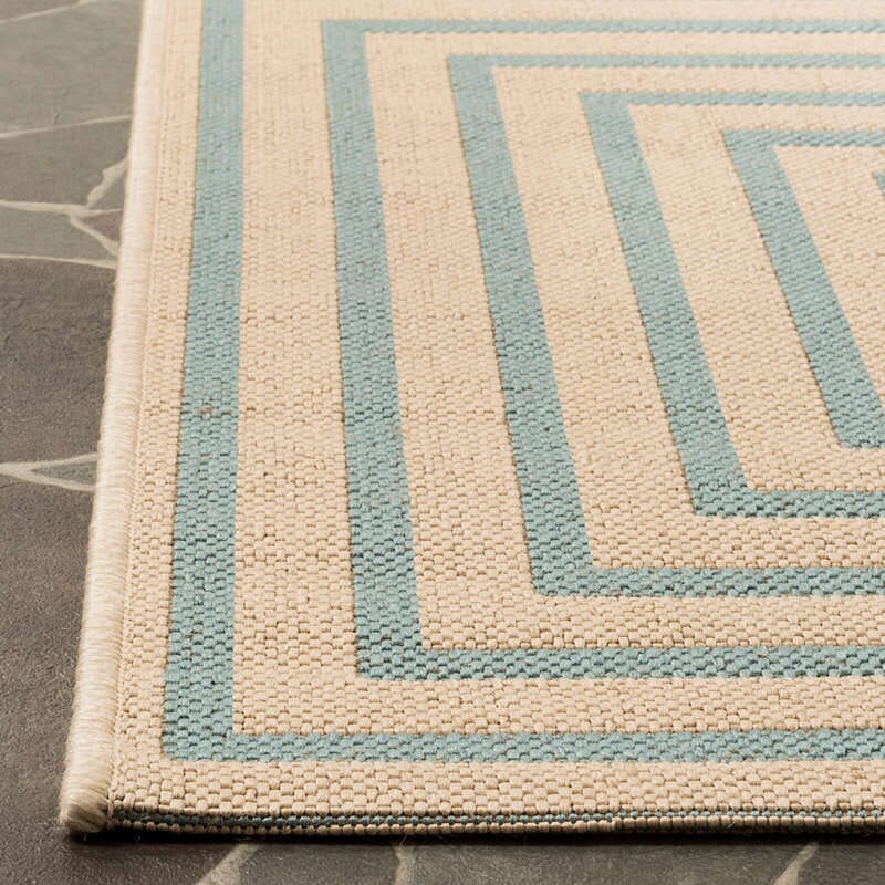 Safavieh Linden Lnd123L Cream / Aqua Rugs - Safavieh - lnd123l - 4
