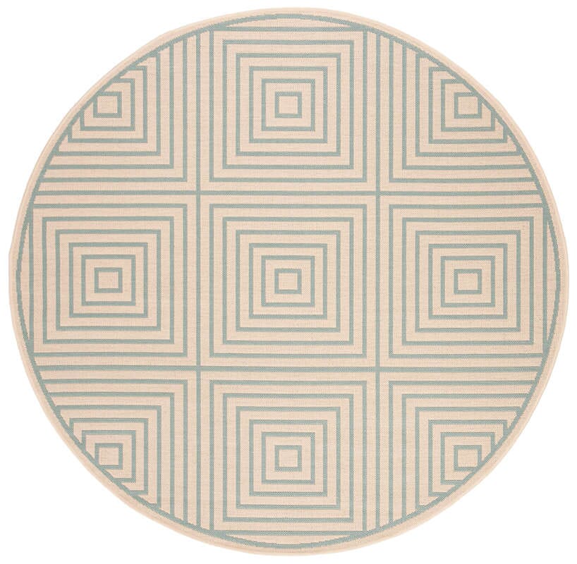Safavieh Linden Lnd123L Cream / Aqua Rugs - Safavieh - lnd123l - 6r
