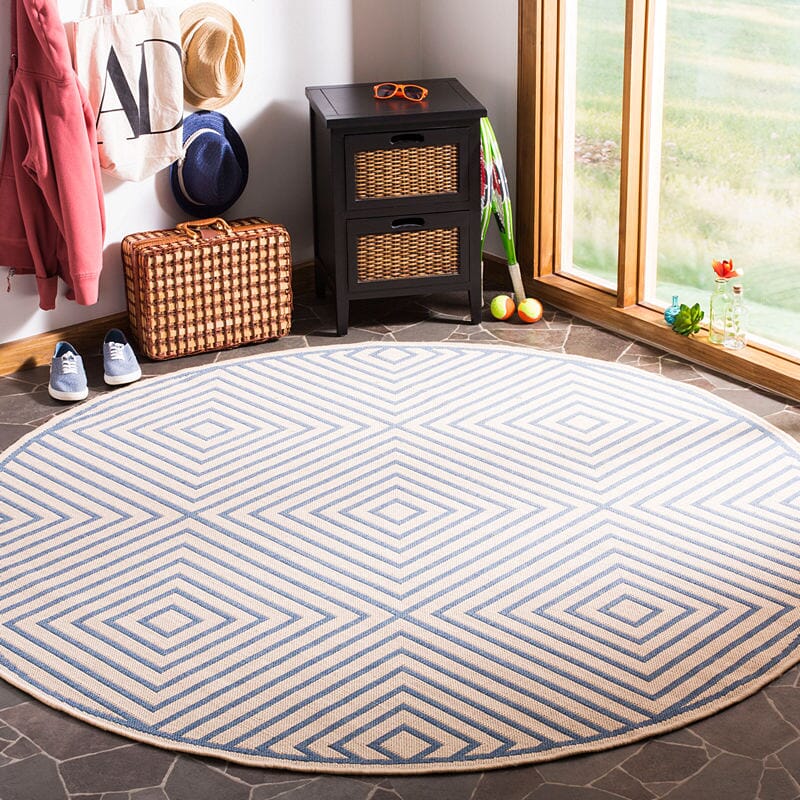 Safavieh Linden Lnd123N Cream / Blue Rugs - Safavieh - lnd123n - 6sq