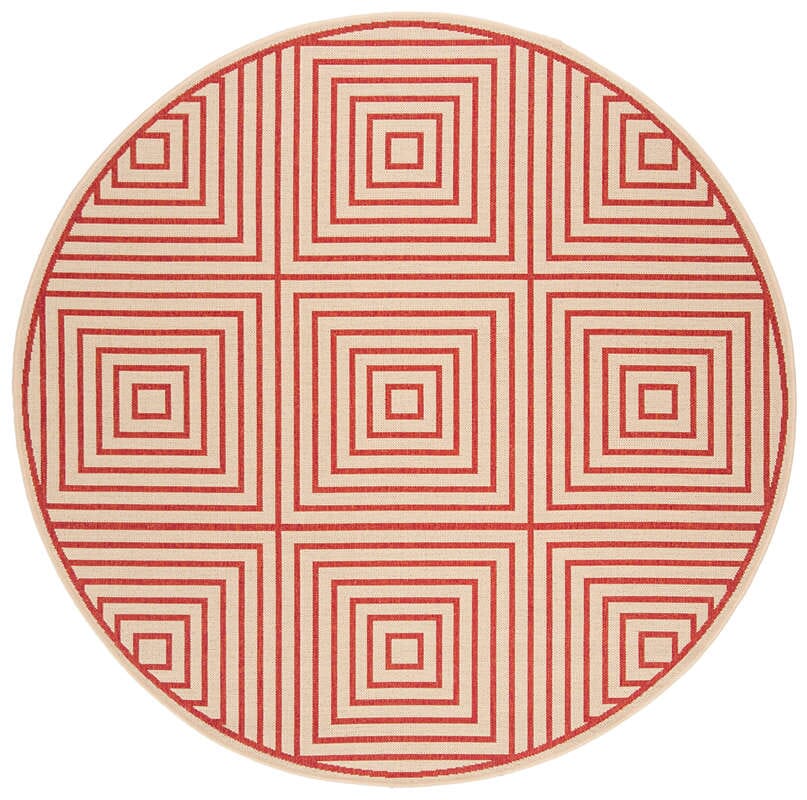 Safavieh Linden Lnd123Q Red / Creme Rugs - Safavieh - lnd123q - 6r