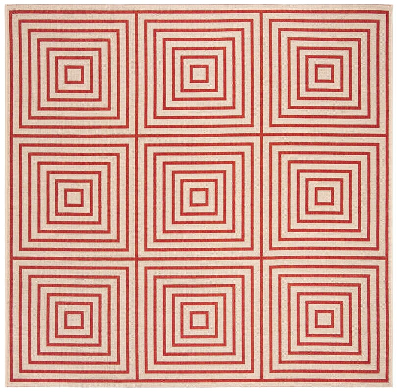 Safavieh Linden Lnd123Q Red / Creme Rugs - Safavieh - lnd123q - 6sq