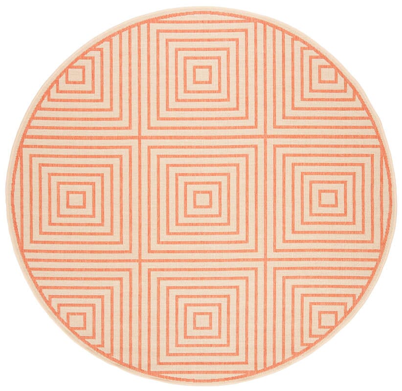 Safavieh Linden Lnd123R Cream / Rust Rugs - Safavieh - lnd123r - 6r