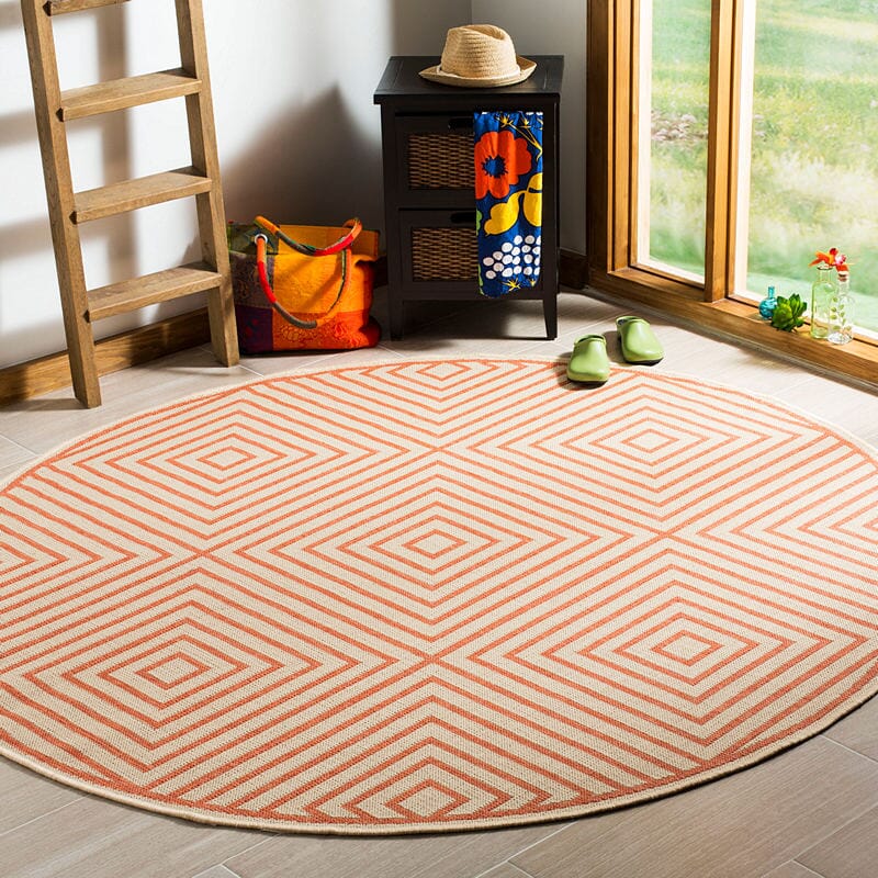 Safavieh Linden Lnd123R Cream / Rust Rugs - Safavieh - lnd123r - 6r