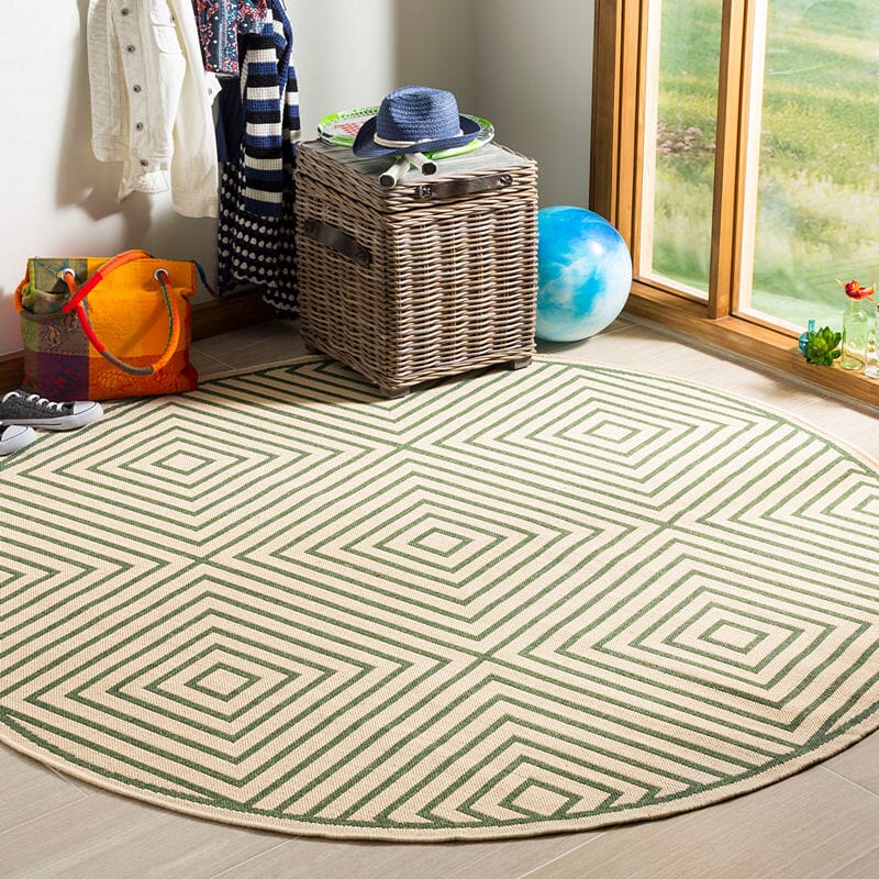 Safavieh Linden Lnd123W Cream / Green Rugs - Safavieh - lnd123w - 6sq