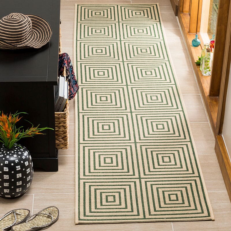 Safavieh Linden Lnd123W Cream / Green Rugs - Safavieh - lnd123w - 6sq