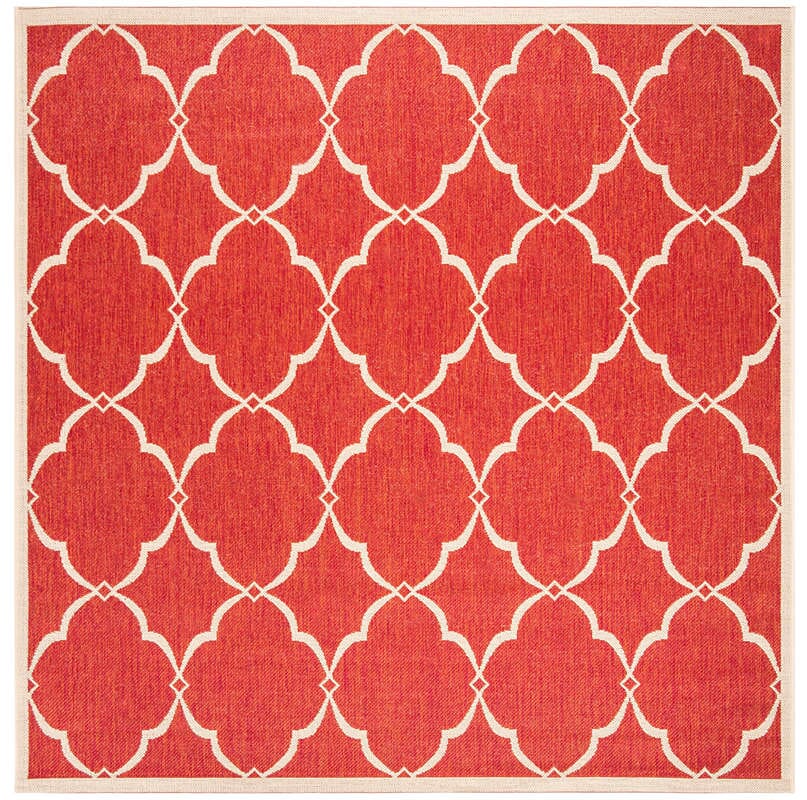 Safavieh Linden Lnd125Q Red / Creme Rugs - Safavieh - lnd125q - 6sq