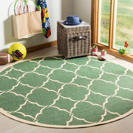 Safavieh Linden Lnd125Y Green / Creme Rugs - Safavieh - lnd125y - 6sq