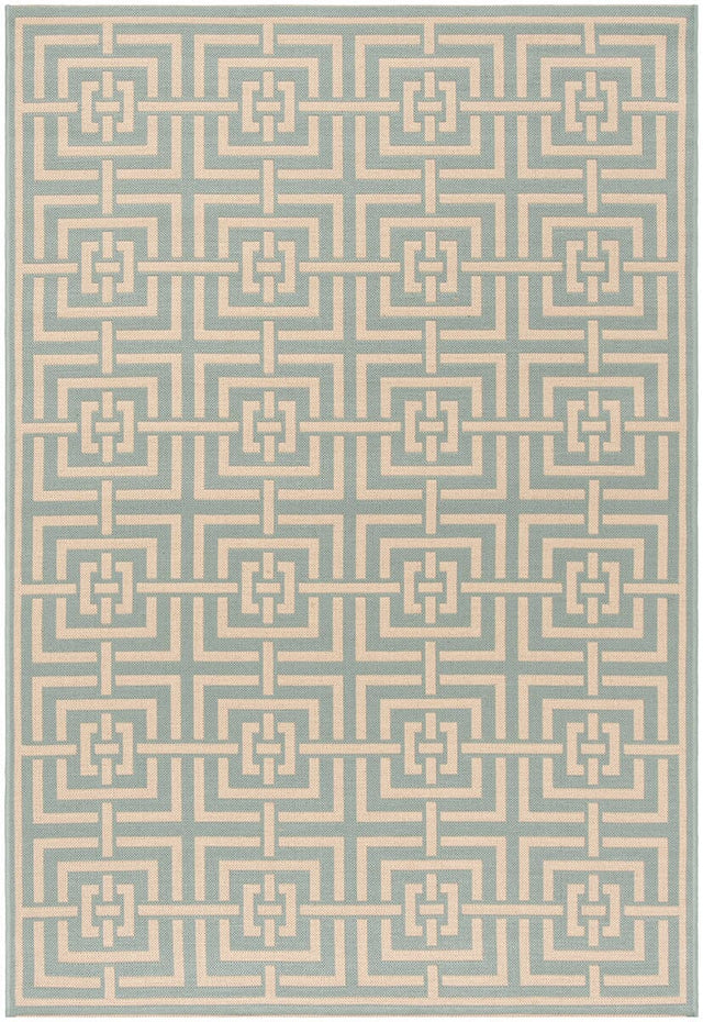 Safavieh Linden Lnd128K Aqua / Cream Rugs - Safavieh - lnd128k - 4