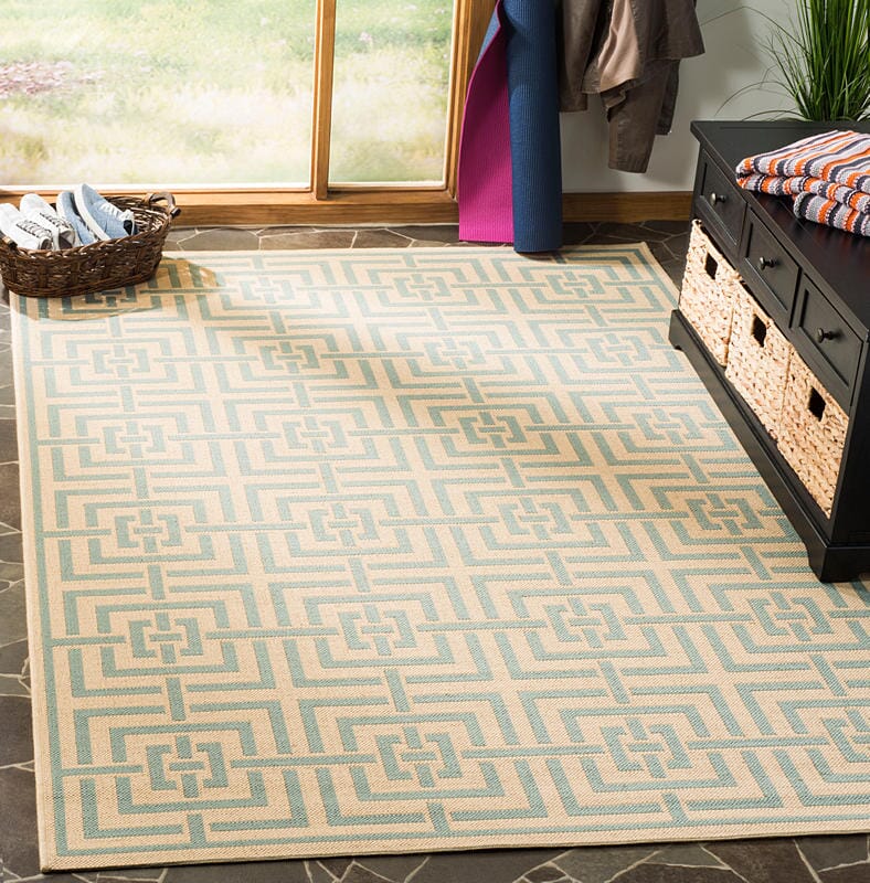 Safavieh Linden Lnd128L Cream / Aqua Rugs - Safavieh - lnd128l - 4