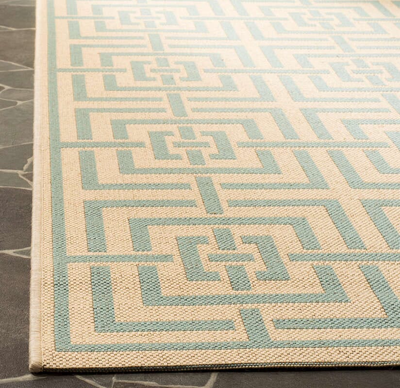 Safavieh Linden Lnd128L Cream / Aqua Rugs - Safavieh - lnd128l - 4
