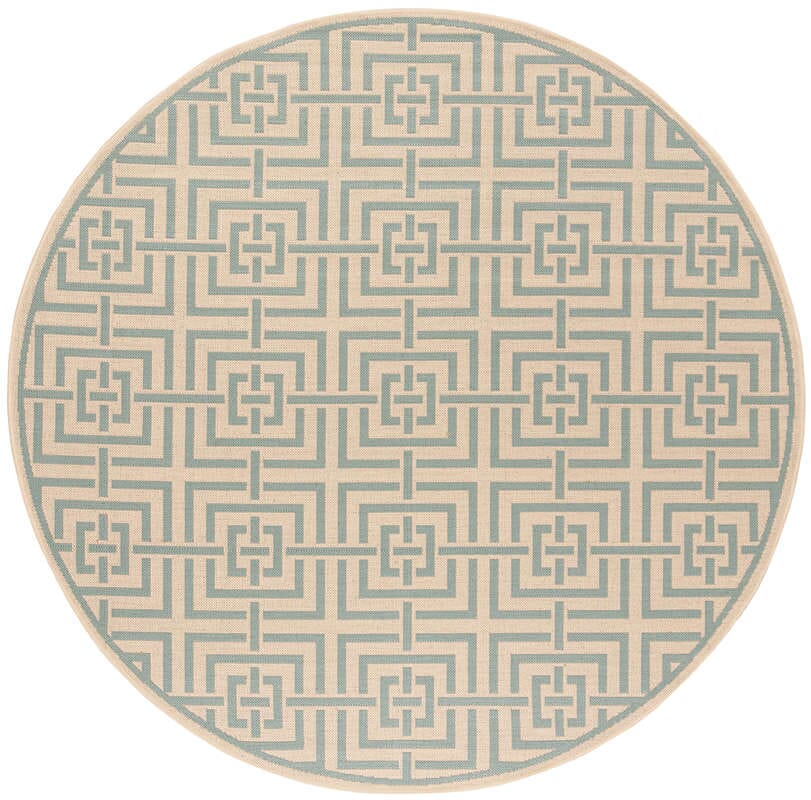 Safavieh Linden Lnd128L Cream / Aqua Rugs - Safavieh - lnd128l - 6r