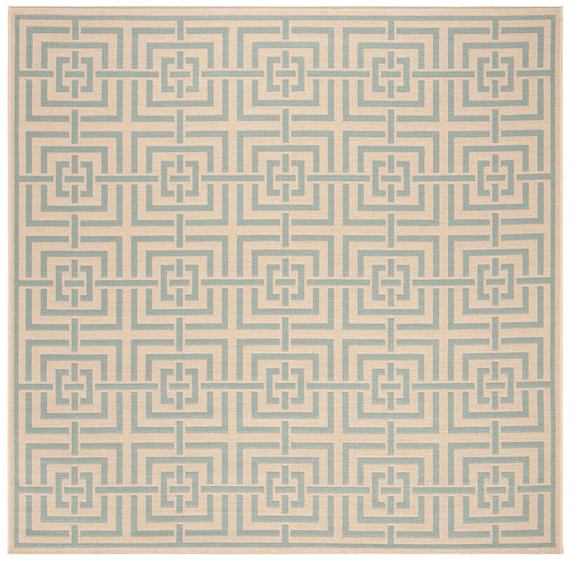 Safavieh Linden Lnd128L Cream / Aqua Rugs - Safavieh - lnd128l - 6sq