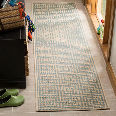 Safavieh Linden Lnd128L Cream / Aqua Rugs - Safavieh - lnd128l - 6sq