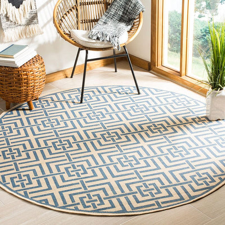 Safavieh Linden Lnd128N Cream / Blue Rugs - Safavieh - lnd128n - 6sq