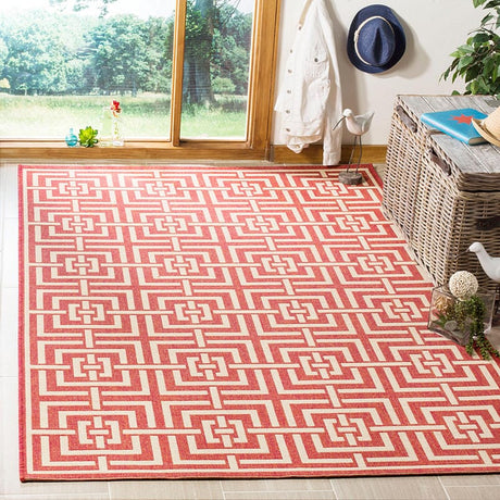 Safavieh Linden Lnd128Q Red / Creme Rugs - Safavieh - lnd128q - 4