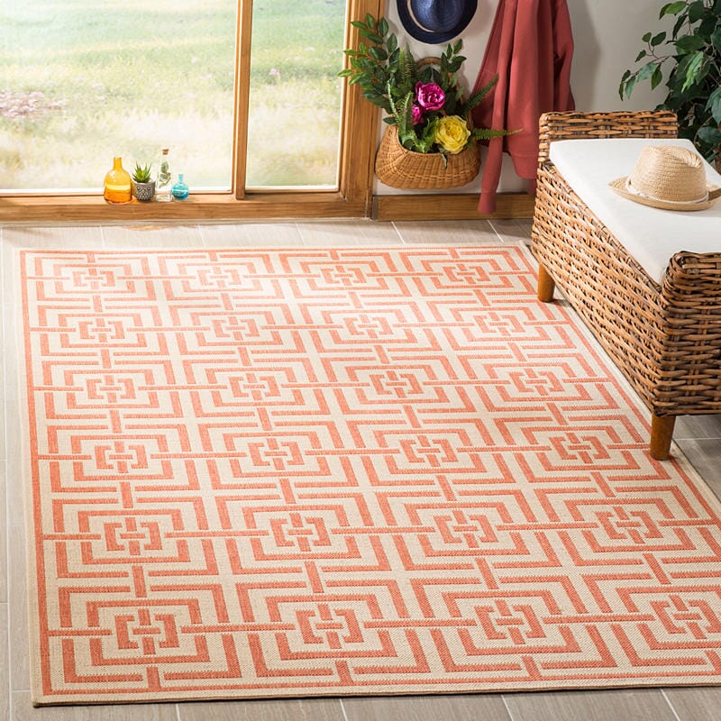 Safavieh Linden Lnd128R Cream / Rust Rugs - Safavieh - lnd128r - 4