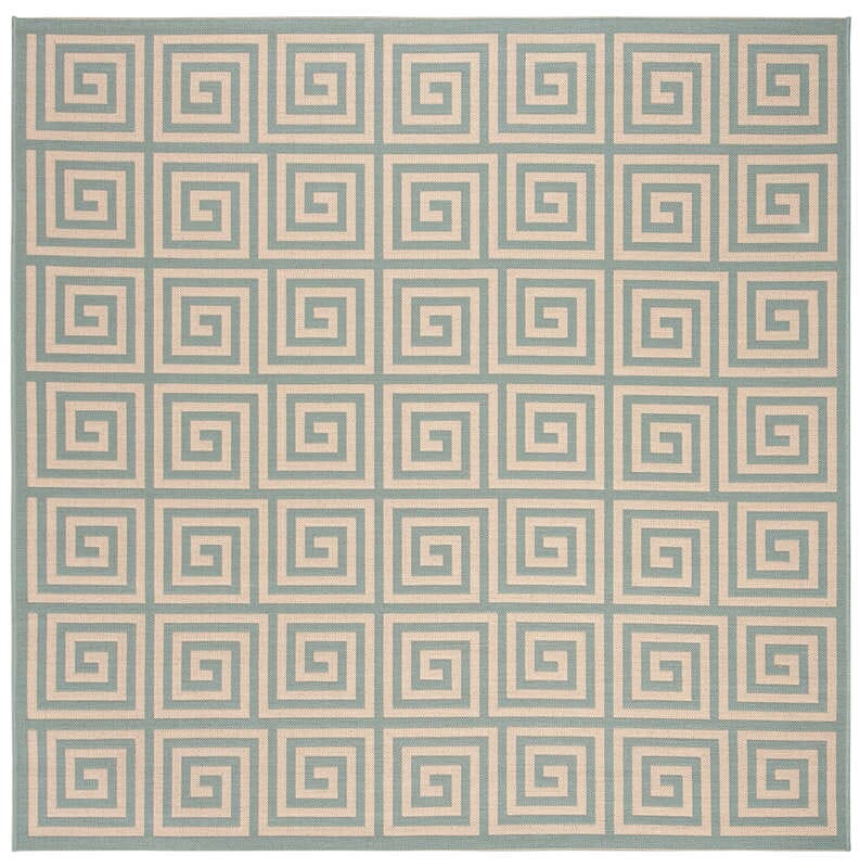 Safavieh Linden Lnd129L Cream / Aqua Rugs - Safavieh - lnd129l - 6sq