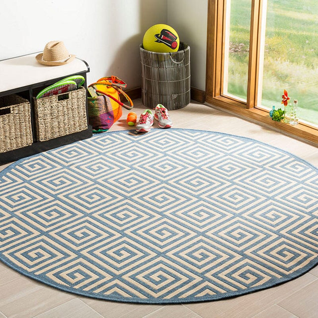Safavieh Linden Lnd129N Cream / Blue Rugs - Safavieh - lnd129n - 6sq
