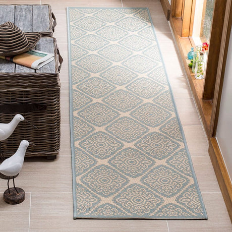 Safavieh Linden Lnd132L Cream / Aqua Rugs - Safavieh - lnd132l - 6sq