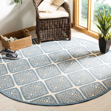 Safavieh Linden Lnd132N Cream / Blue Rugs - Safavieh - lnd132n - 6sq