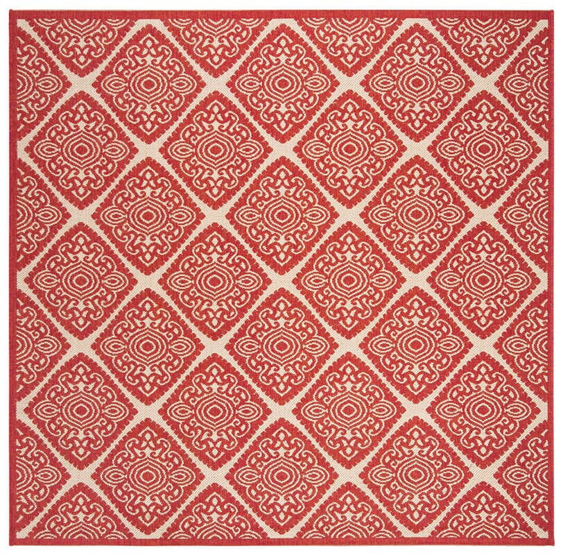 Safavieh Linden Lnd132Q Red / Creme Rugs - Safavieh - lnd132q - 6sq