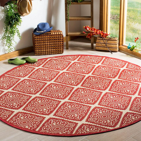 Safavieh Linden Lnd132Q Red / Creme Rugs - Safavieh - lnd132q - 6sq