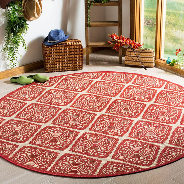 Safavieh Linden Lnd132Q Red / Creme Rugs - Safavieh - lnd132q - 6sq