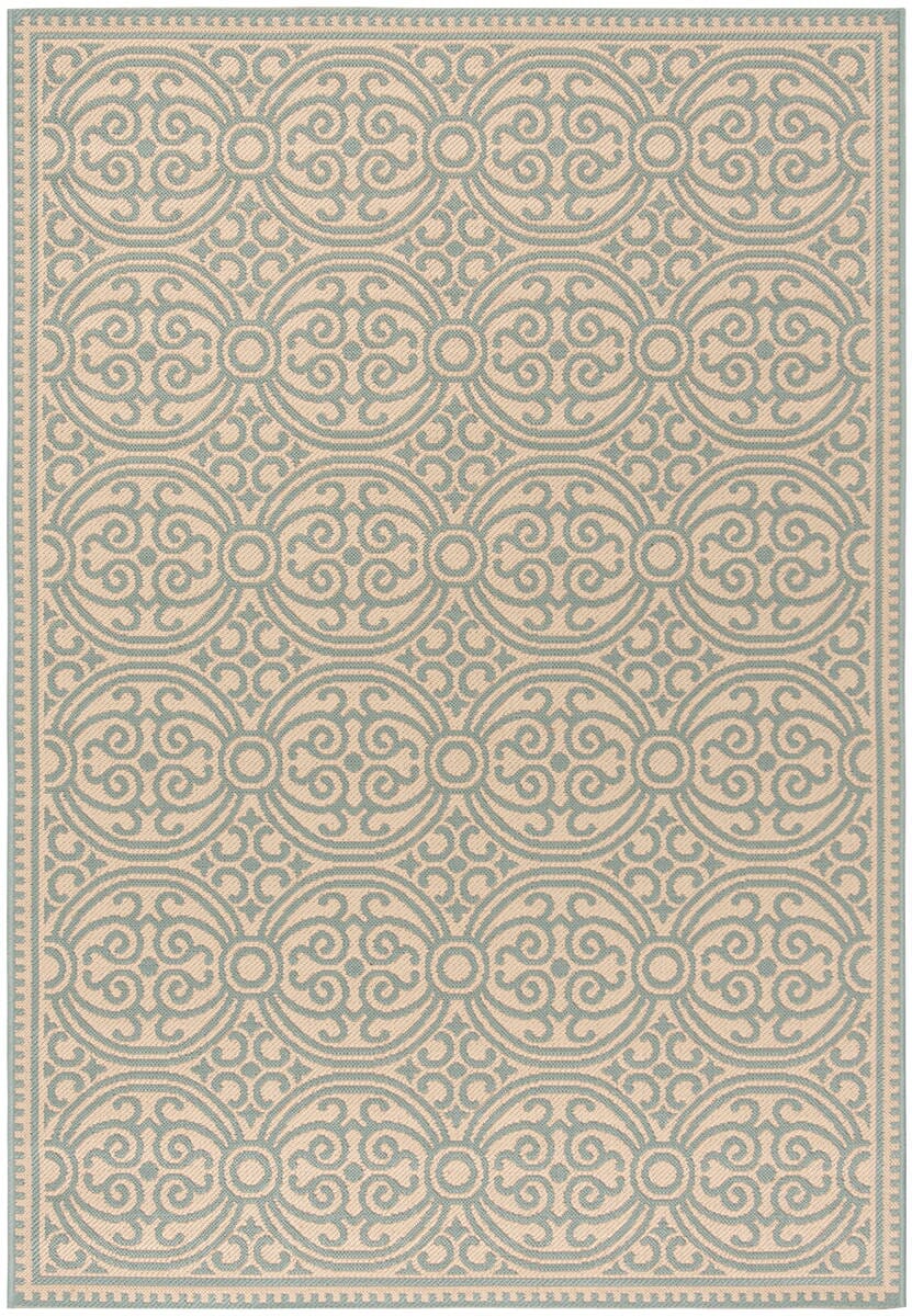 Safavieh Linden Lnd134K Aqua / Cream Rugs - Safavieh - lnd134k - 4