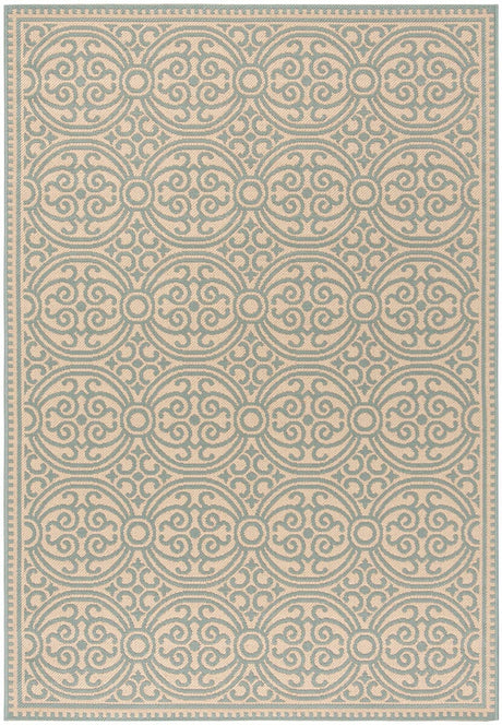 Safavieh Linden Lnd134K Aqua / Cream Rugs - Safavieh - lnd134k - 4
