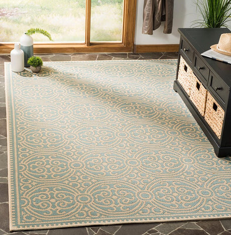 Safavieh Linden Lnd134L Cream / Aqua Rugs - Safavieh - lnd134l - 4