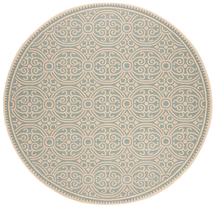 Safavieh Linden Lnd134L Cream / Aqua Rugs - Safavieh - lnd134l - 6r