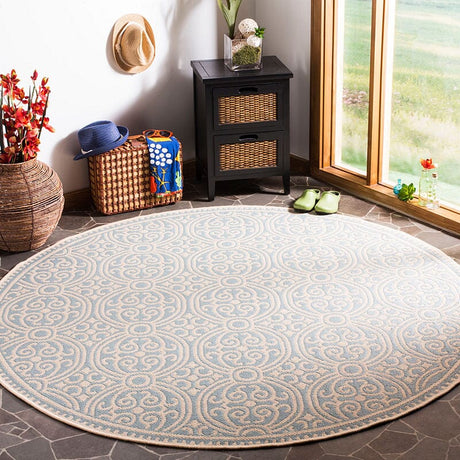 Safavieh Linden Lnd134L Cream / Aqua Rugs - Safavieh - lnd134l - 6sq
