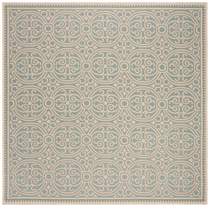 Safavieh Linden Lnd134L Cream / Aqua Rugs - Safavieh - lnd134l - 6sq