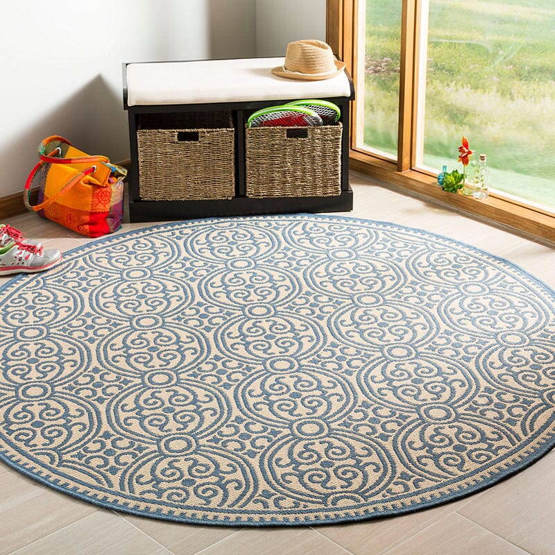 Safavieh Linden Lnd134M Blue / Creme Rugs - Safavieh - lnd134m - 6sq