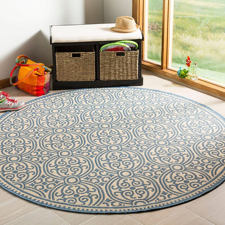 Safavieh Linden Lnd134M Blue / Creme Rugs - Safavieh - lnd134m - 6sq