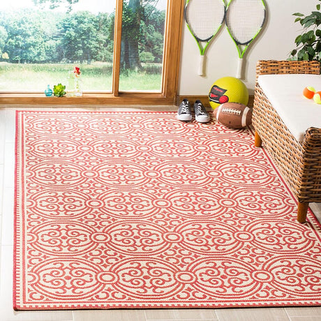Safavieh Linden Lnd134Q Red / Creme Rugs - Safavieh - lnd134q - 4