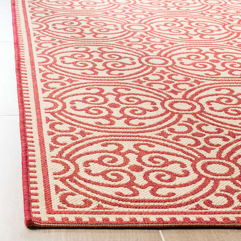 Safavieh Linden Lnd134Q Red / Creme Rugs - Safavieh - lnd134q - 4