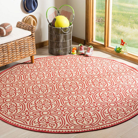 Safavieh Linden Lnd134Q Red / Creme Rugs - Safavieh - lnd134q - 6sq
