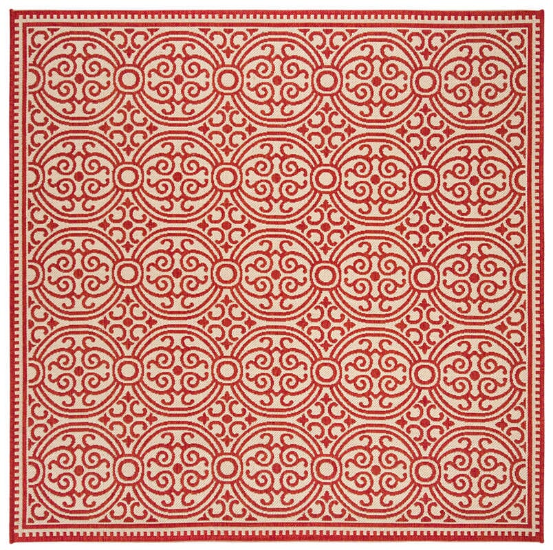 Safavieh Linden Lnd134Q Red / Creme Rugs - Safavieh - lnd134q - 6sq